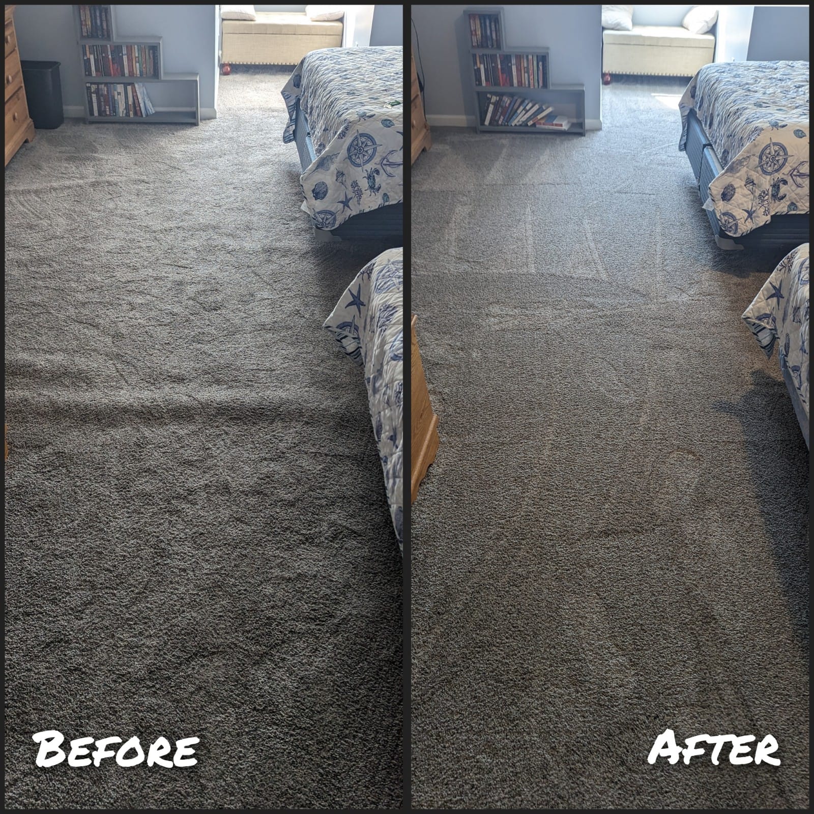 Carpet Re-stretch Before and After
